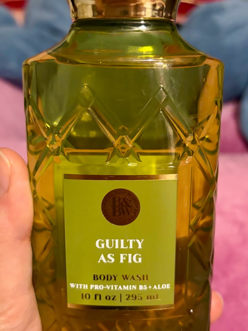 Bath & Body Works Guilty As Fig Body Wash — Green and Gold